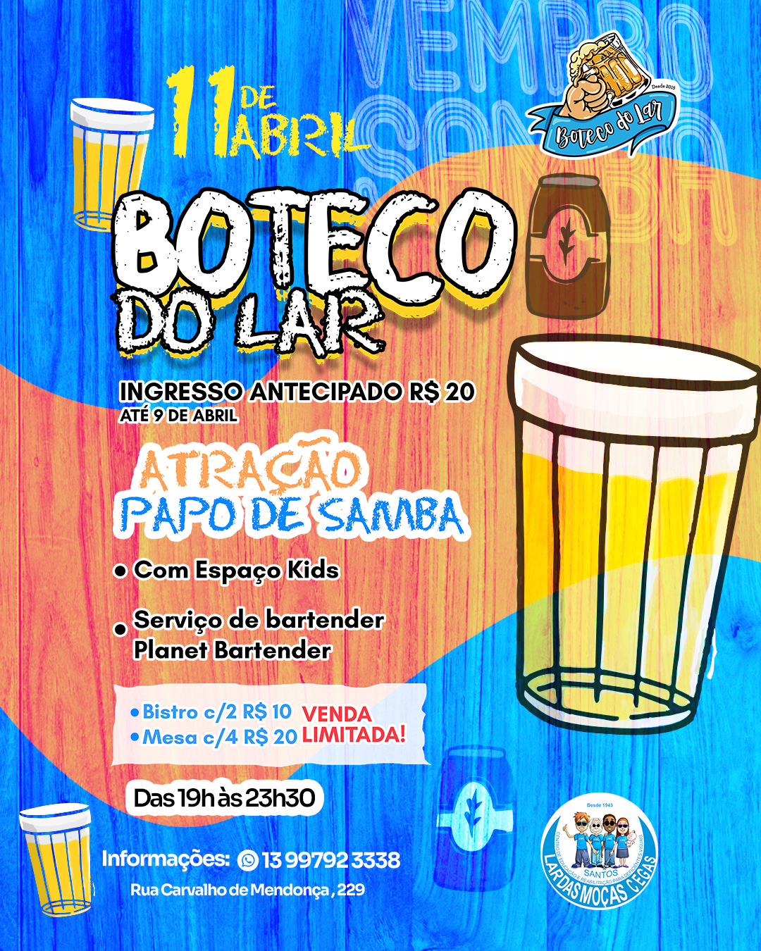 Venha se divertir no Boteco do Lar!