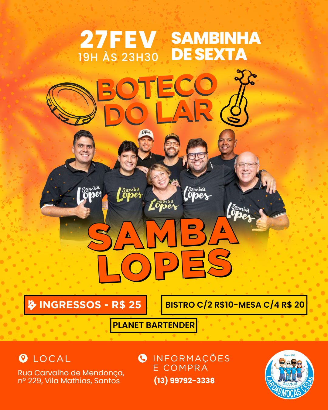 Venha para o Boteco do Lar!