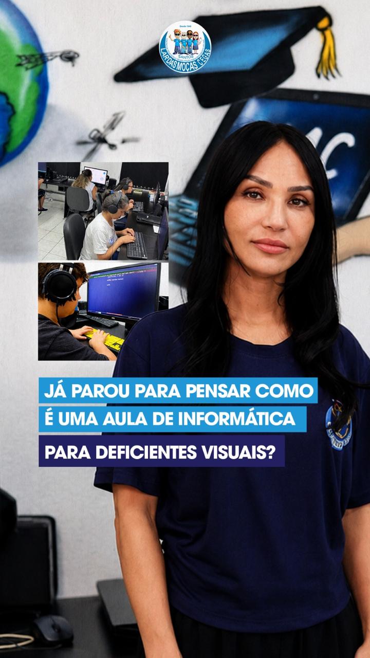 Como uma pessoa com dv usa o computador? Conheça nossas aulas de informática